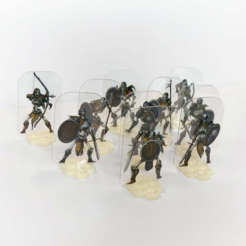 Arcknight Flat Plastic Miniatures - Bone Guard Warband - 10 2D Minis